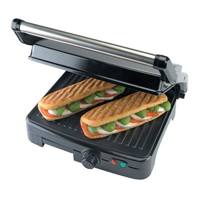 Ηλεκτρικό Grill από ανοξείδωτο χάλυβα σάντουιτς παζάρι panini grill με κεκλιμένη συσκευή