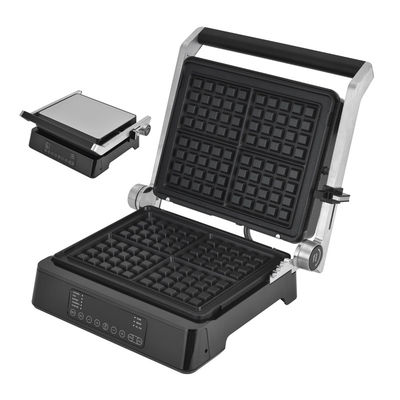 Ηλεκτρικό Grill από ανοξείδωτο χάλυβα σάντουιτς παζάρι panini grill με κεκλιμένη συσκευή
