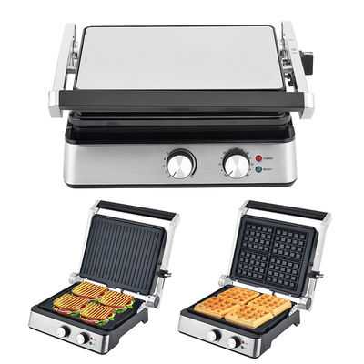 4 τεμάχια Ηλεκτρικό grill με αποσυναρμολογήσιμα πιάτα waffle maker Sandwich Panini Press Contact grill 2200W εναλλάξιμα πιάτα