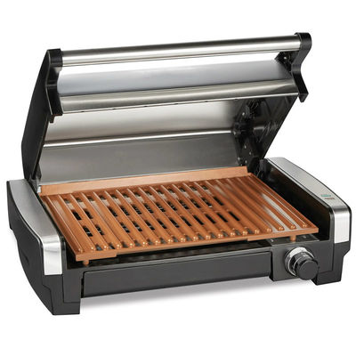 4 Τυλιές εσωτερικό BBQ Panini Ηλεκτρικό Grill με έλεγχο θερμοκρασίας και χρόνου