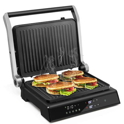 4 Τυλιές εσωτερικό BBQ Panini Ηλεκτρικό Grill με έλεγχο θερμοκρασίας και χρόνου