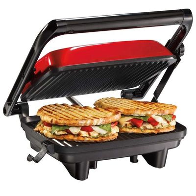 Κουμπάνια Ελέγχου Ηλεκτρικό Πρές Grill 2 Τυλιές Μίνι Αυτο Panini Με Υπερ-Αντικαρτικό Επιφάνεια