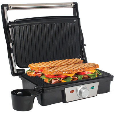 Κουμπάνια Ελέγχου Ηλεκτρικό Πρές Grill 2 Τυλιές Μίνι Αυτο Panini Με Υπερ-Αντικαρτικό Επιφάνεια