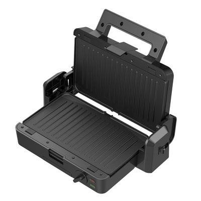 1200W Αφαίρετο Grill Επικοινωνίας 3 Πλάκες 105 180 βαθμούς Ανοιχτή θερμοκρασία Ρυθμίστε το Κουμπί Ηλεκτρικό PTFE Αδιάβροχο Για Οικιακό BBQ
