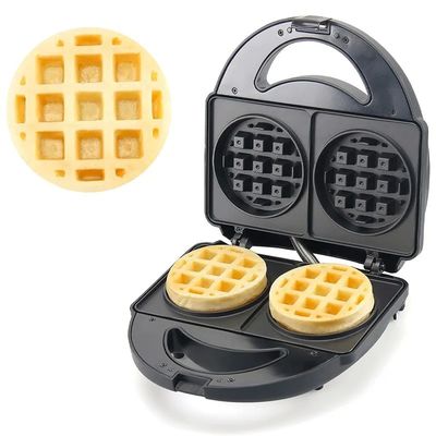 Μη κολλώδης επικάλυψη PTFE 2 τεμάχια Waffle Maker με αποσυναρμολογήσιμο σάντουιτς και τηγανίτες maker