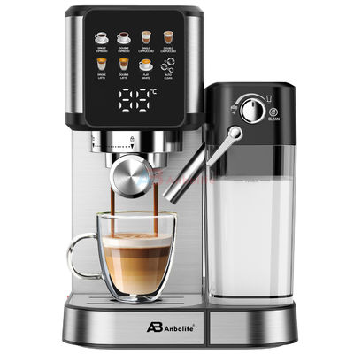 Anbo Μεγάλη οθόνη αφής Ελέγχου Καπουτσίνο Espresso μηχανή καφέ Πολυλειτουργικό με γουρούνι
