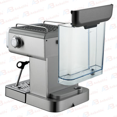 Anbo Full SS Housing LED Digital Touch Screen Expresso Coffee Machine 1.6L 20 bar Wide Espresso Coffee Maker with Milk Frother