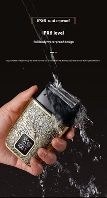 Επαγγελματική Ηλεκτρική Ξυριστική Μηχανή Ανδρών με Μπαταρία 500mAh, Λεπίδες από Ανοξείδωτο Χάλυβα και Πλήρες Πλύσιμο Σώματος