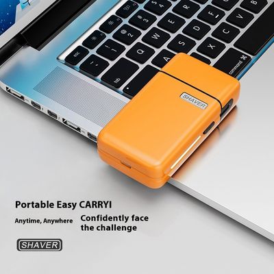 Μίνι φορητό ηλεκτρικό ξυραφάκι με 1,5 ώρες χρόνο φόρτισης δωρεάν ανταλλακτικά και πλαστική θήκη για άνδρες