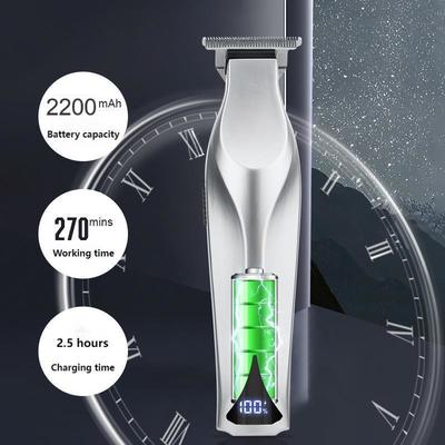 Επαγγελματική Κουρευτική Μηχανή με Μπαταρία Λιθίου 2200mAh, Οθόνη LED και Συσκευασία Δώρου