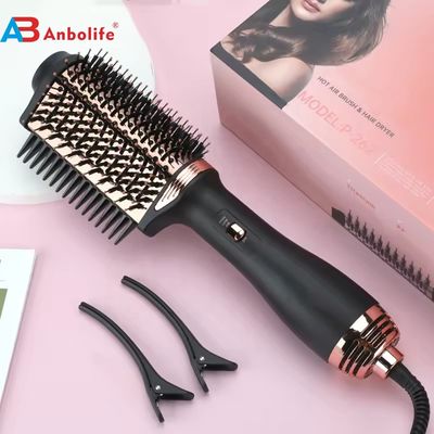 2-σε-1 Titanium Hair Brush Styler με 1200W ισχύ 3 επίπεδα θερμοκρασίας και 2 ρυθμίσεις ταχύτητας για εύκολο στυλ μαλλιών