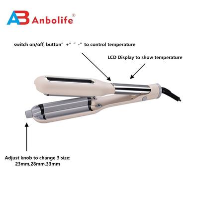 Ρυθμιστό μέγεθος σίδερο κάλυψης με γρήγορη θέρμανση και 1 έτος εγγύηση για επαγγελματικό στυλ μαλλιών