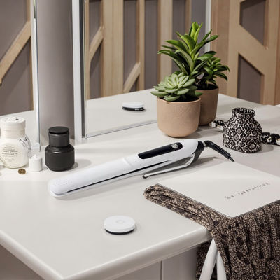 Επαγγελματικό Ισιωτικό Μαλλιών και Πρέσα με 10 Επίπεδα Θερμοκρασίας Εύρος 130-230°C και Πλάκες Teflon για Λεία Μαλλιά Χωρίς Φριζάρισμα