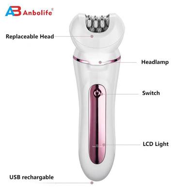 5 σε 1 Αδιάβροχο αποτριχωτικό IPX6 με μπαταρία 600mAh για περιποίηση προσώπου και σώματος