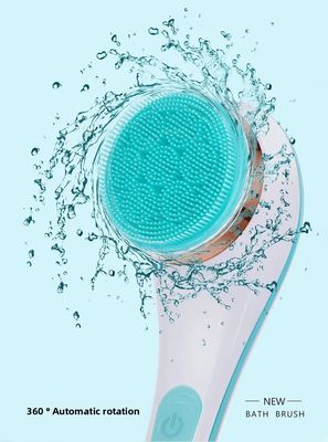 Πλήρως Αυτόματη Επαναφορτιζόμενη Ηλεκτρική Βούρτσα Μπάνιου με Μακριά Λαβή Σιλικόνης για Μασάζ Σώματος