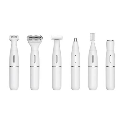 Έξι-σε-ένα Πολυλειτουργικό Ηλεκτρικό Συγκρότημα ξυριστηρίου με φόρτιση USB Πλήρως αδιάβροχο για το κόψιμο φρύδιων και οικιακή χρήση