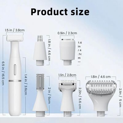 Έξι-σε-ένα Πολυλειτουργικό Ηλεκτρικό Συγκρότημα ξυριστηρίου με φόρτιση USB Πλήρως αδιάβροχο για το κόψιμο φρύδιων και οικιακή χρήση