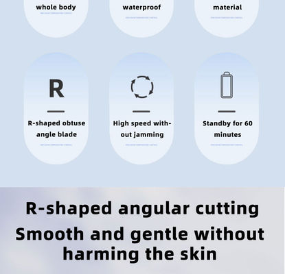 Έξι-σε-ένα Πολυλειτουργικό Ηλεκτρικό Συγκρότημα ξυριστηρίου με φόρτιση USB Πλήρως αδιάβροχο για το κόψιμο φρύδιων και οικιακή χρήση