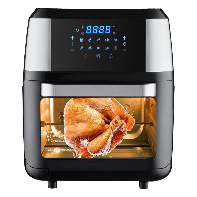 Ατσάλινο φρυγανάκι αέρα 1800W 12L 14L 24L ψηφιακό πίνακα ελέγχου