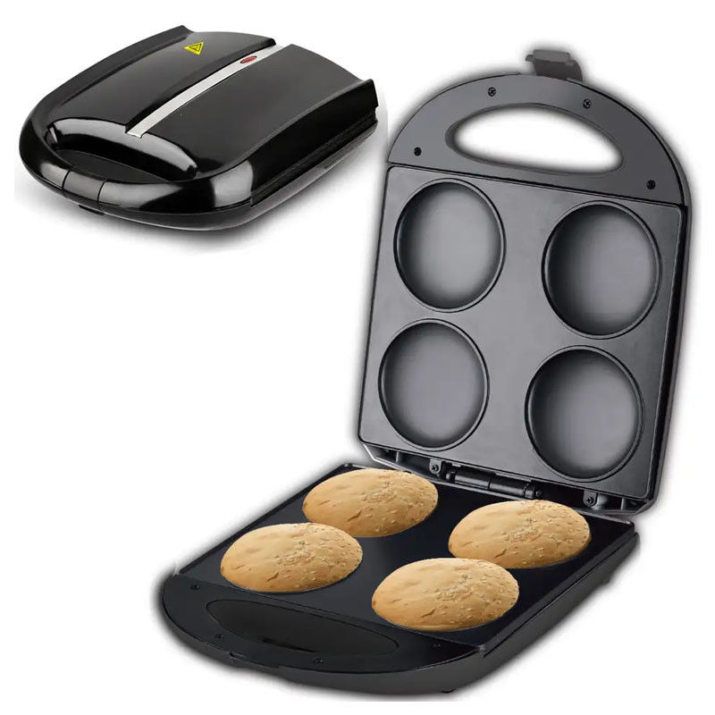 4 Πάνκεϊκ Αυγό Κέντρο Προσαρμοσμένο Waffle Maker Γύρω για το ατομικό σπίτι Παιδιά Κέικ ψήσιμο