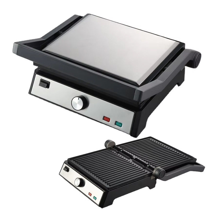 Ηλεκτρική επαφή Bbq Grill χωρίς καπνό Οικιακή συσκευή μαγειρέματος Αποσυναρμολογήσιμη 4/6 Slice Panini Maker