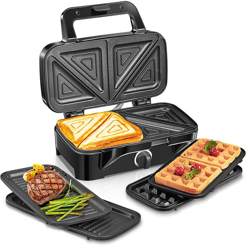 2 Τυλιές Deep Xxl Grill Sandwich Maker Ρυθμίσιμος έλεγχος θερμοκρασίας Αφαίρετος πηγής ηλεκτρικής ενέργειας Ptfe Οικιακή χρήση