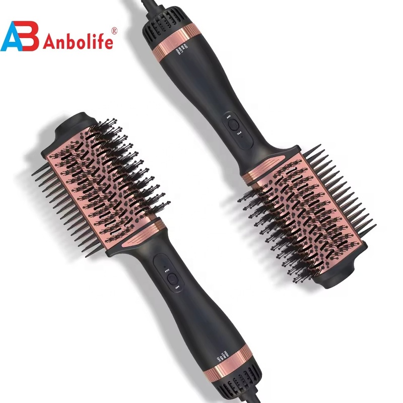 2-σε-1 Titanium Hair Brush Styler με 1200W ισχύ 3 επίπεδα θερμοκρασίας και 2 ρυθμίσεις ταχύτητας για εύκολο στυλ μαλλιών